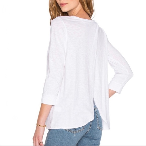 NEW CHASER Split Tulip Hem 3/4 Sleeve Lightweight Causal Basic S T-Shirt Top - Picture 8 of 16